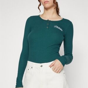 Hollister Women's Long Sleeve Top In Green